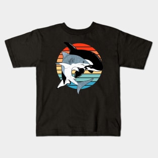 Great white shark and orca Kids T-Shirt